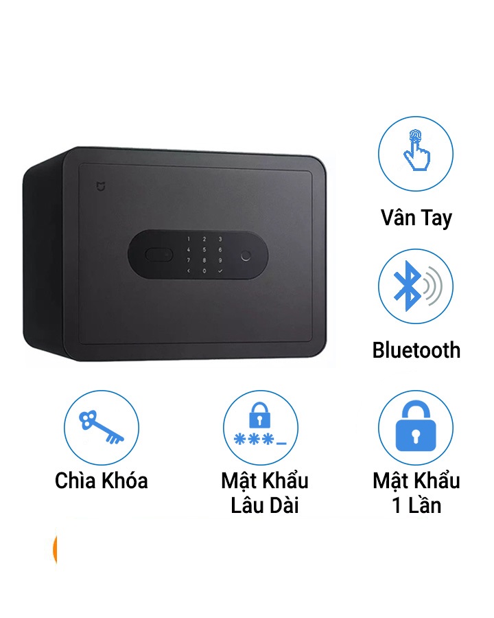 Két sắt điện tử vân tay Xiaomi Mijia Smart Safe BGX-5/X1-3001 có báo động / Mijia Smart Safe BGX-5/X1-303 model 2025