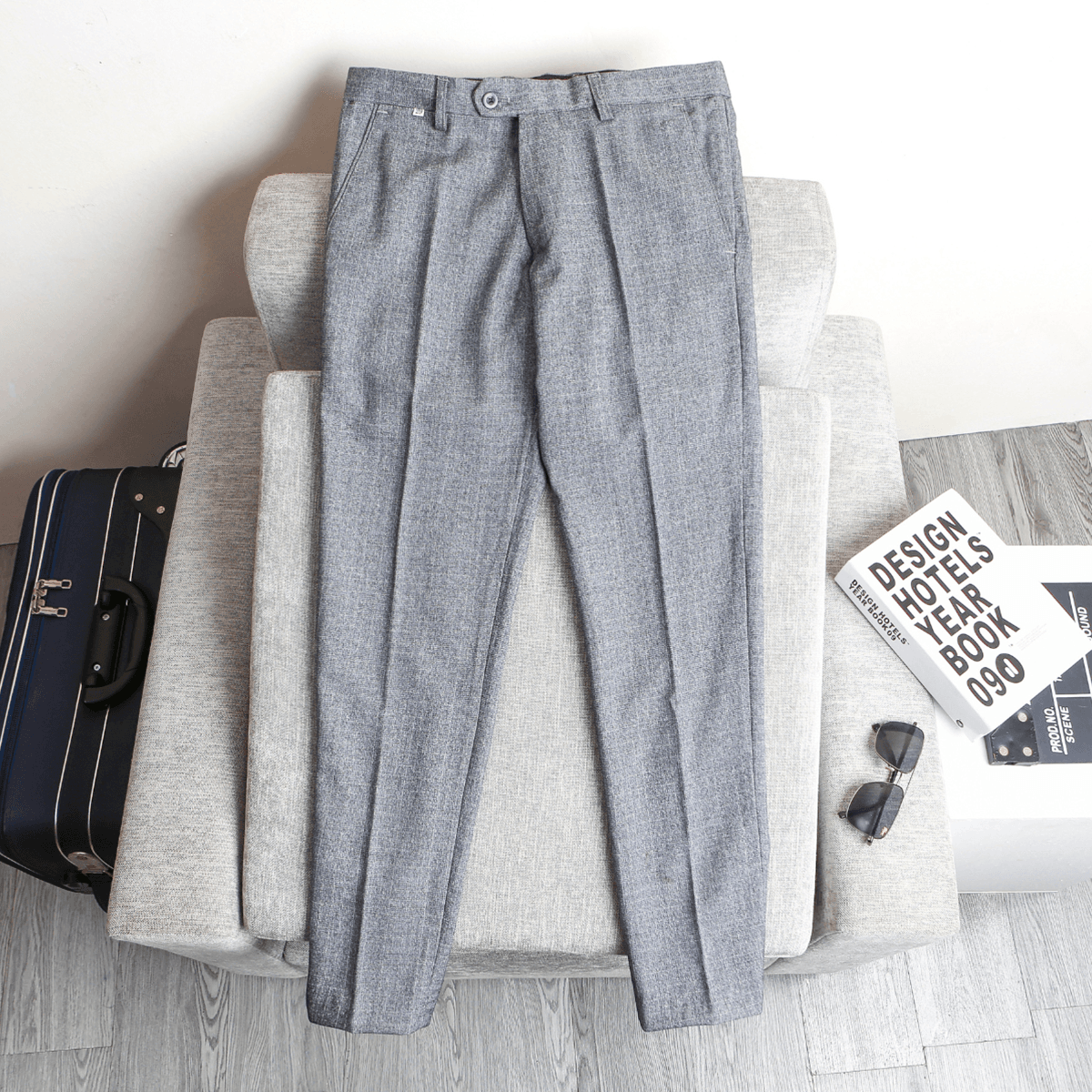 Quần âu nam cotton xám xước Quần âu nam cao cấp Quần âu công sở Quần âu may đẹp thương hiệu Veratino