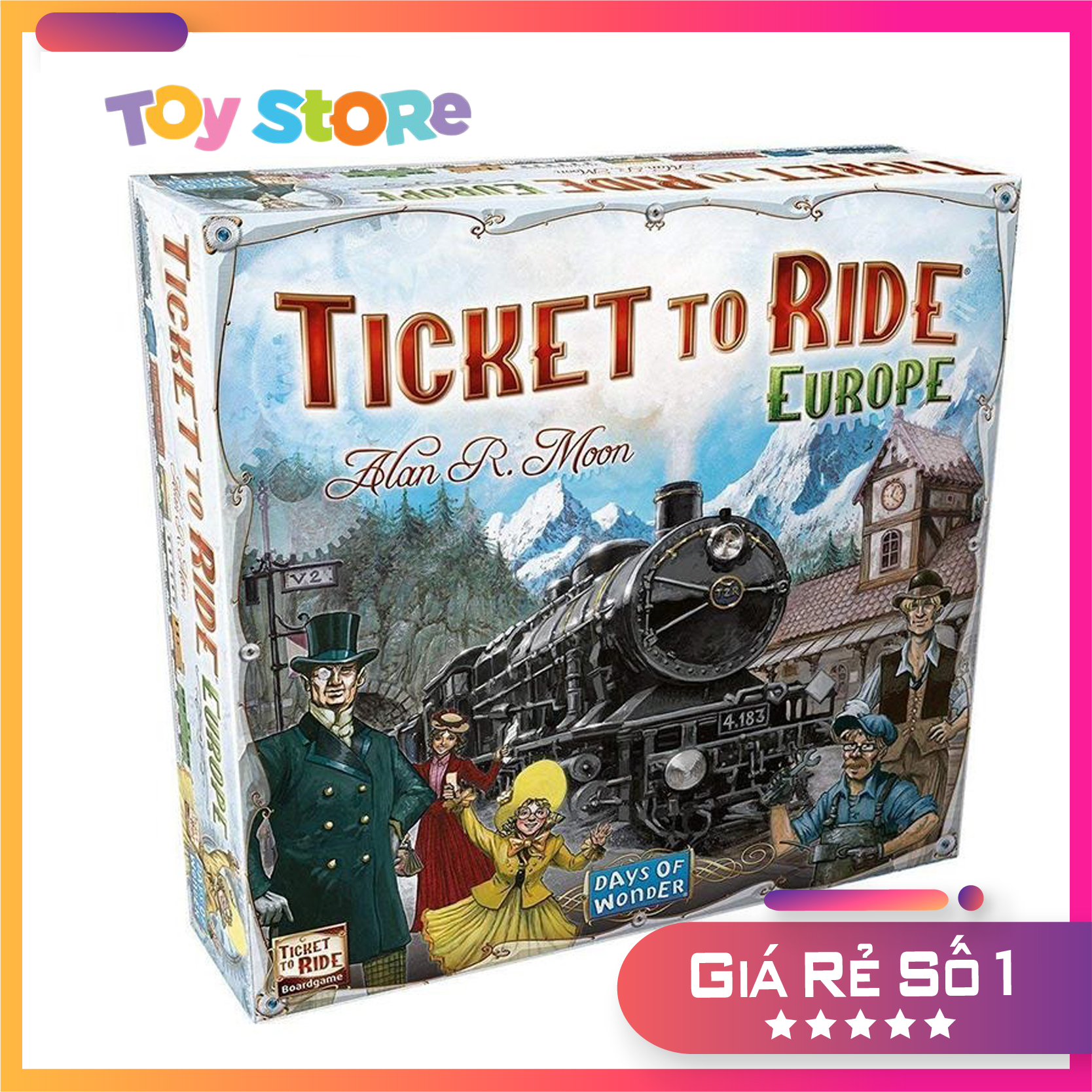 Board game ticket to ride : europe phiên bản eu tiếng anh chất lượng cao