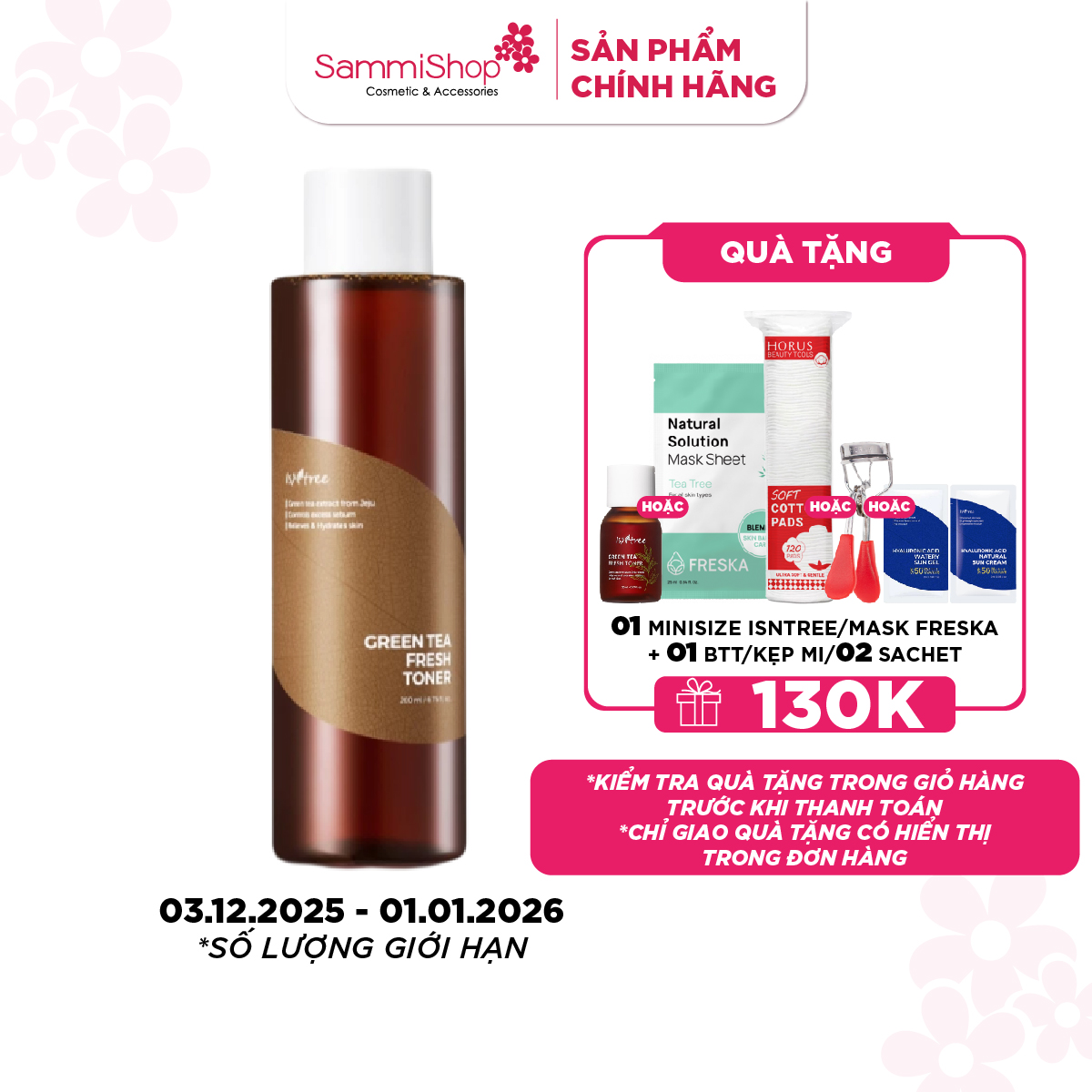 Isntree Nước Hoa Hồng Green Tea Fresh Toner 200ml