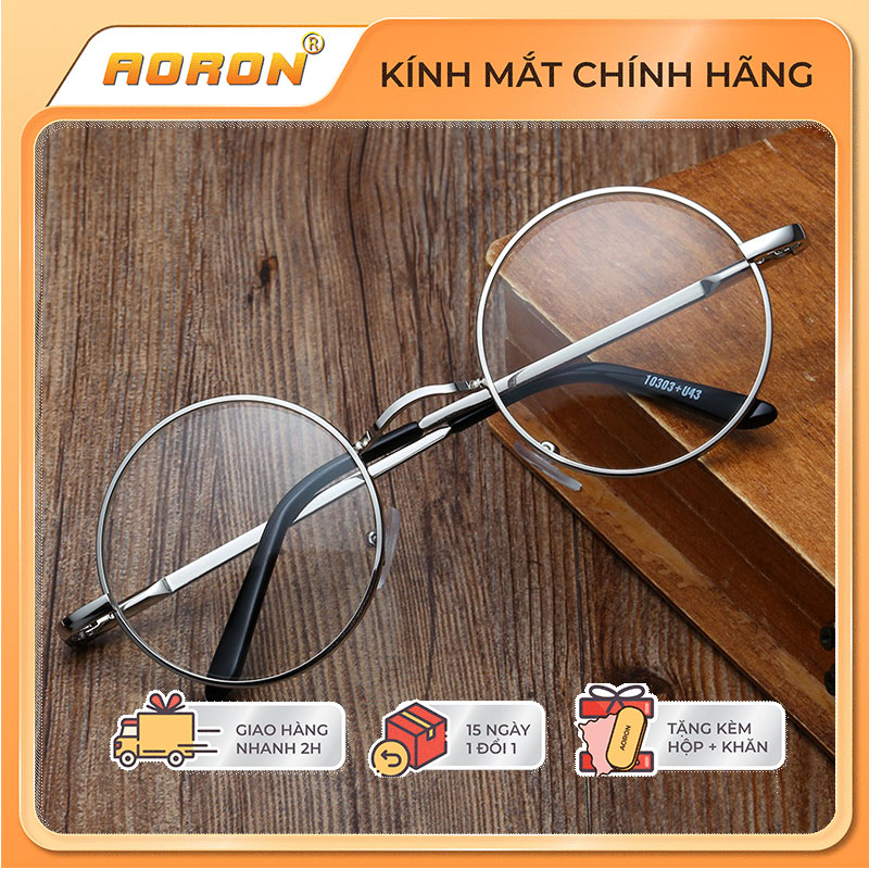 Kính nam và nữ 2021 mới, kính thời trang mắt tròn nam nữ-ak044-aoron