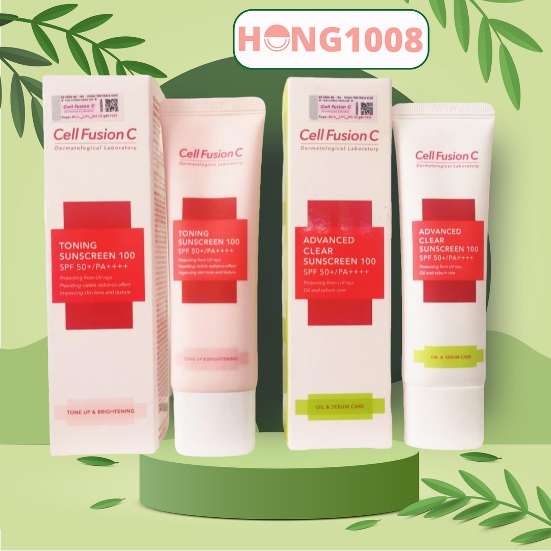 Kem Chống Nắng Cell Fusion C 50ml có nhiều màu  Nâng Tông Dưỡng Ẩm Bảo Vệ Da Nhạy Cảm Hong1008