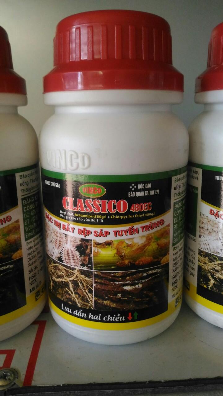 [ RỦ BỎ NỖI LO RẦY RỆP]Thuốc trừ sâu lưu dẫn 2 chiều trừ rầy rệp, tuyến trùng, nhện đỏ- Classico 480 EC 250ml có quà tặng kèm - Thuốc trừ sâu