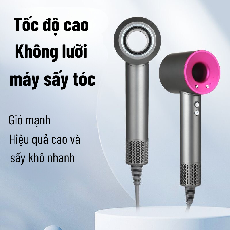 Máy sấy tóc ion âm  công suất lớn, sấy khô siêu nhanh, bảo vệ tóc chắc khỏe - Bảo hành 1 đổi 1