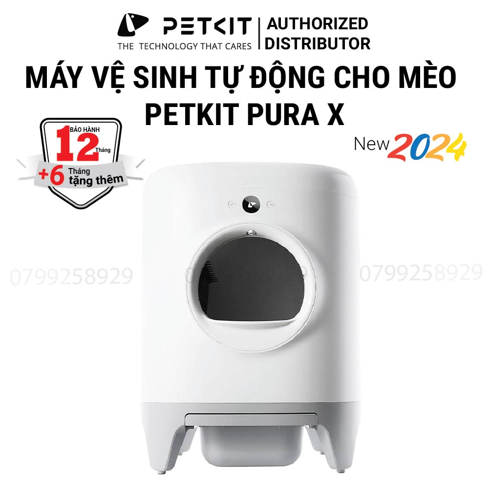 Máy vệ sinh cho mèo petkit pura x 2024, máy dọn phân mèo