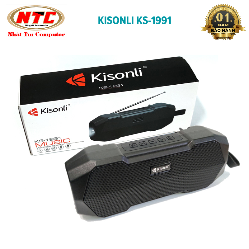 Loa bluetooth Kisonli KS-1991 siêu trâu - tích hợp đèn pin - Hãng phân phối chính thức - Nhất Tín Computer