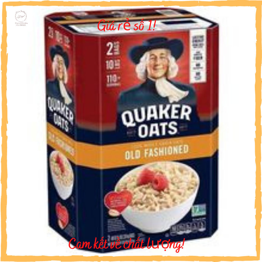 Yến mạch giảm cân cán dẹt ăn liền Quaker oats hộp 4,52kg nhập khẩu Mĩ date mới phù hợp với ăn kiêng, ăn dặm