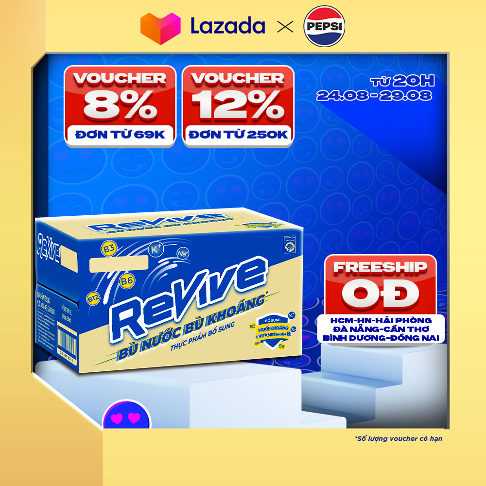 Thùng 24 Chai Nước Giải Khát Revive