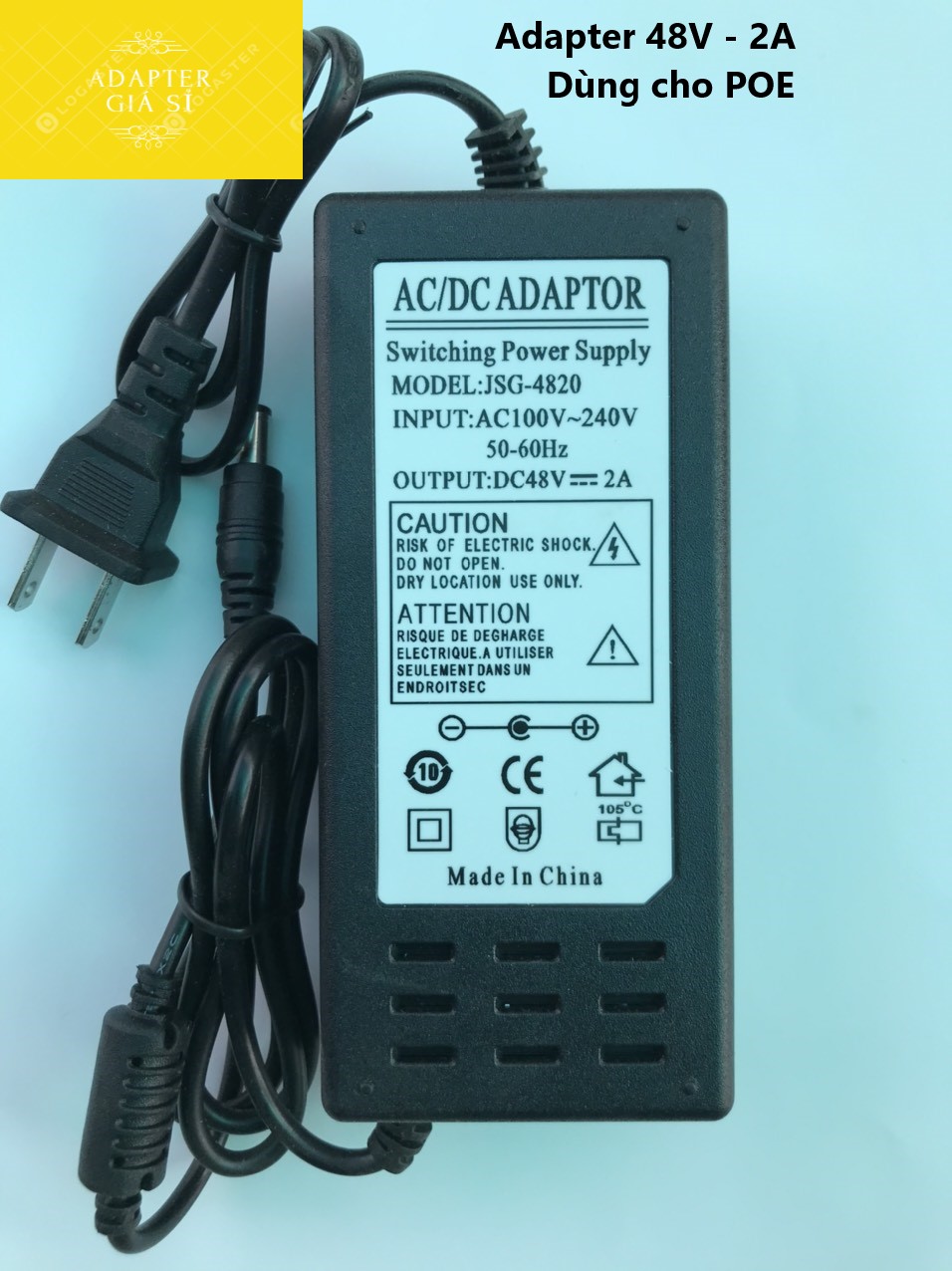 Adapter sạc 48V 2A cho POE, modem..