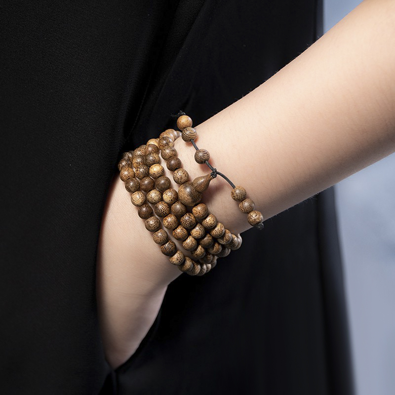 Vòng tay Trầm Hương Thật 108 Hạt Trầm Tốc Tự Nhiên Nam Nữ nhiều hạt BA TU SHOP