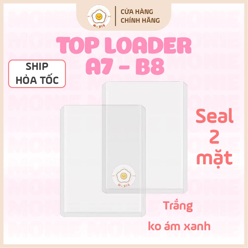 Toploader a7, b8 trắng không ám xanh bảo vệ card/thẻ bài/ảnh