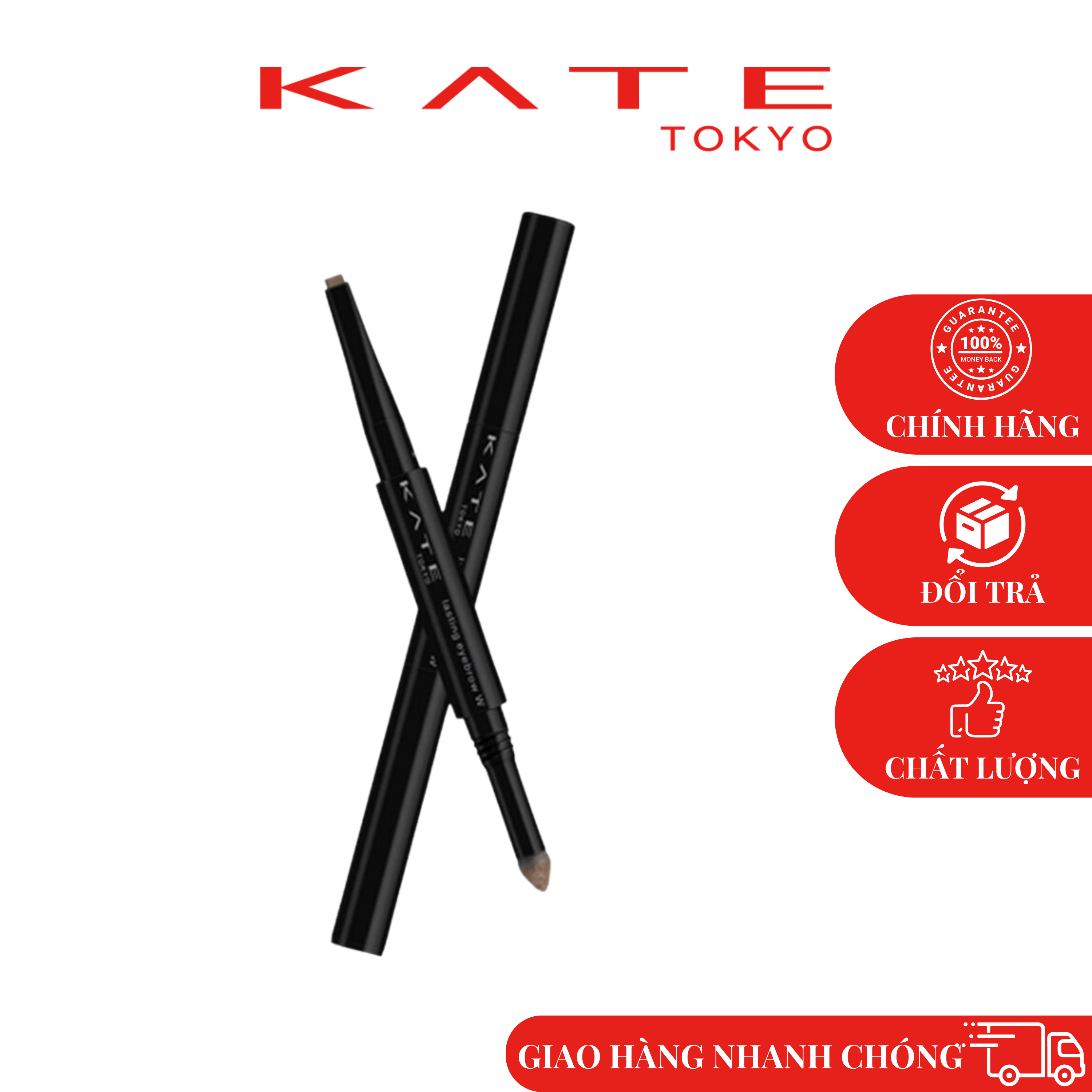 Chì kẻ lông mày kate lasting eyebrow w - chì kẻ lông mày hai đầu