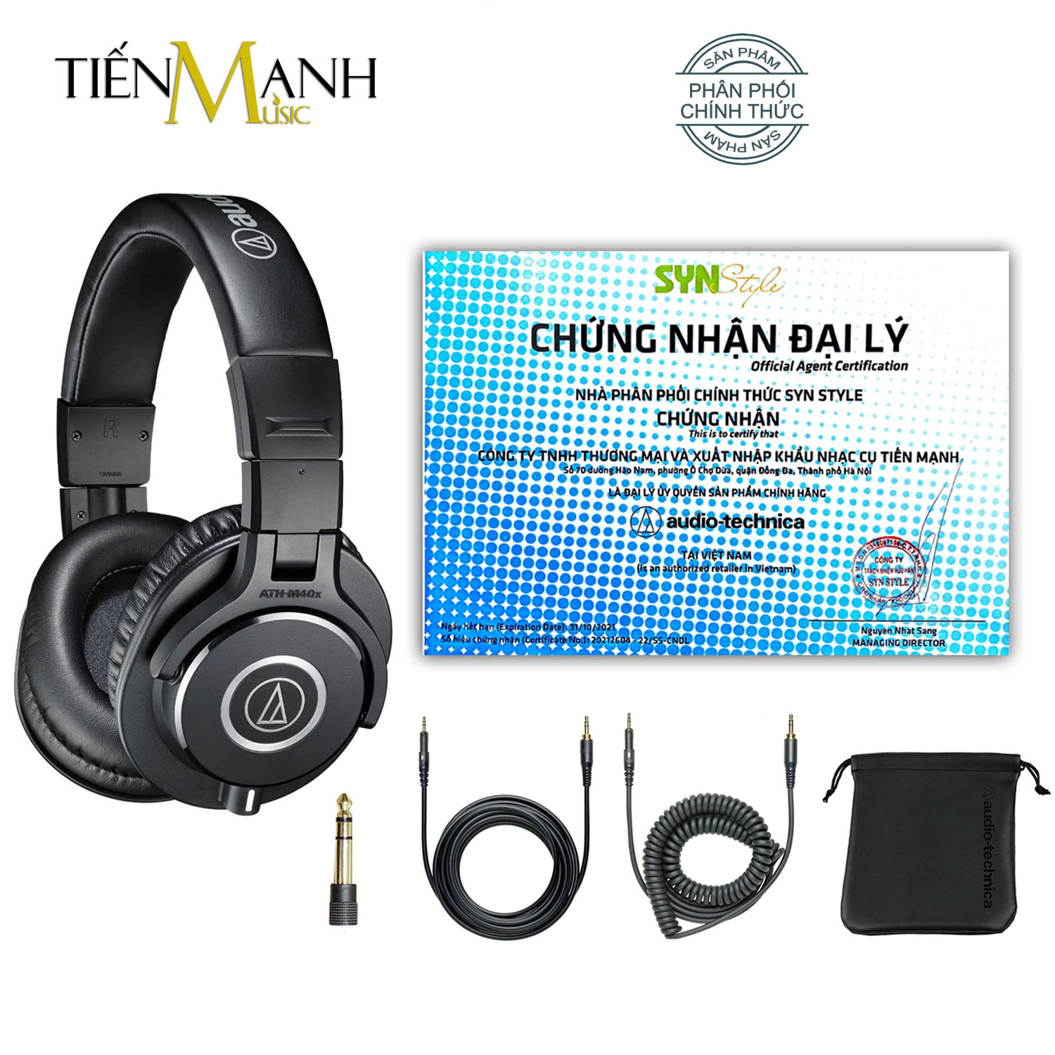 Tai nghe kiểm âm audio technica m40x - studio monitor headphones professional ath-m40x athm40x