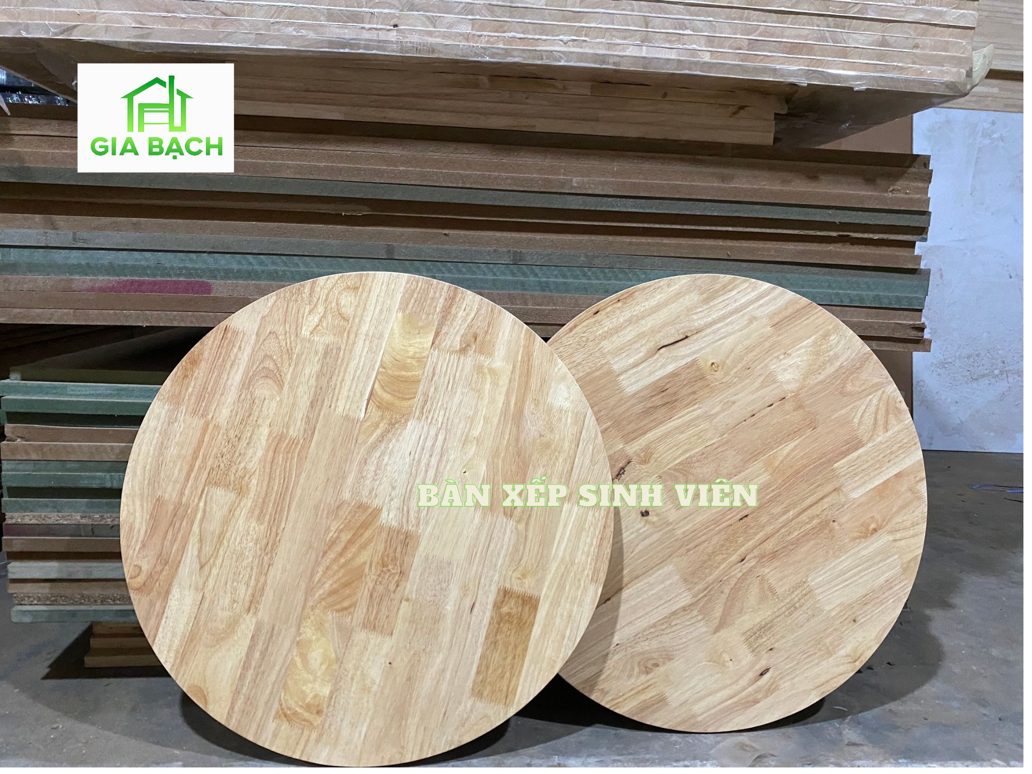 Mặt bàn tròn gỗ tự nhiên