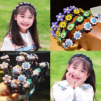 Bờm tóc đính hoa cài tóc có kẹp giữ tóc tạo độ phồng siêu xinh xược tóc hot tiktok đính hạt nhân tạo
