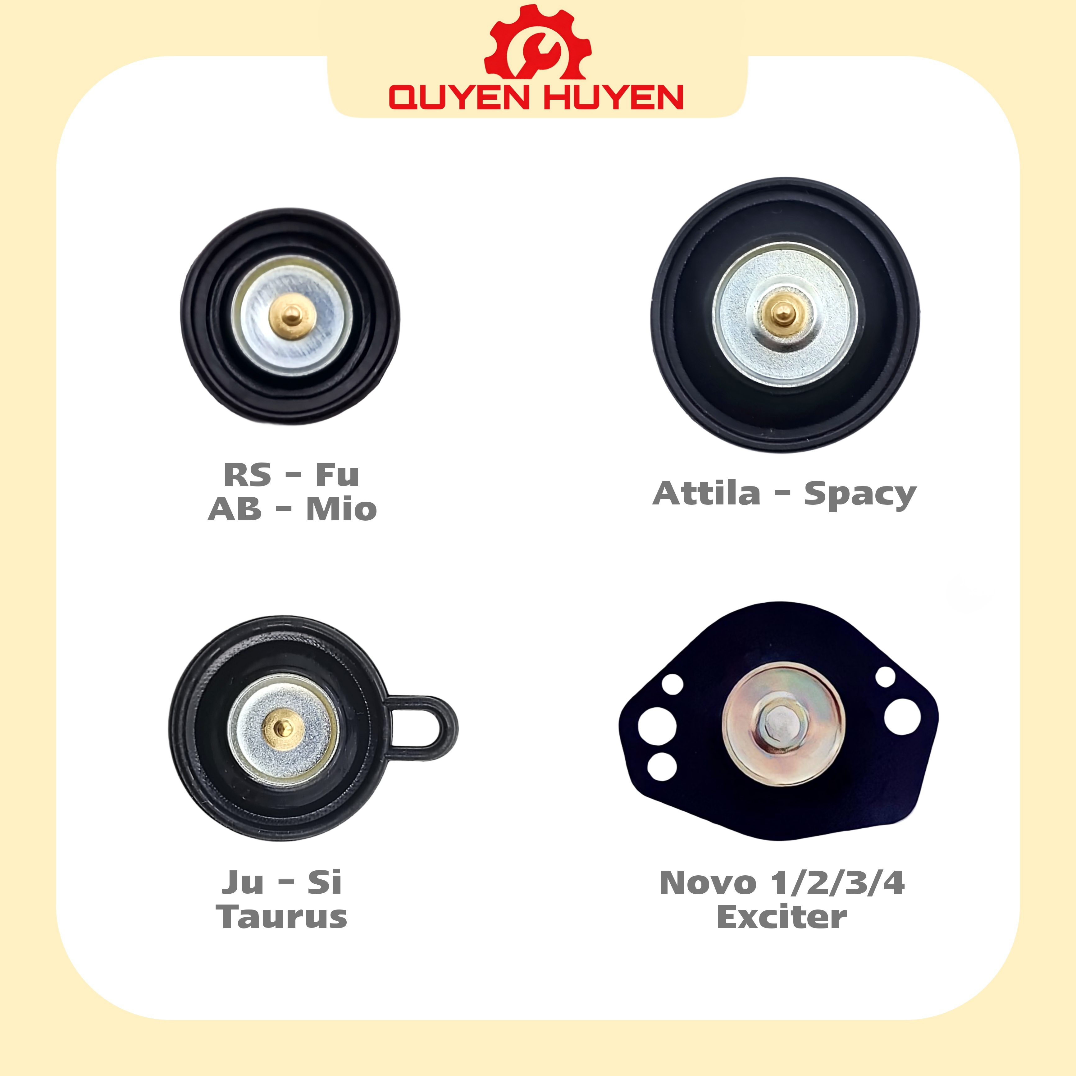 Van cắt gió chế hoà khí - Van gió xe máy Honda, Yamaha - Dù gió RS, Future, Airblade, Mio, Jupiter, Sirius, Attila, Spacy, Novo Lx, Exciter