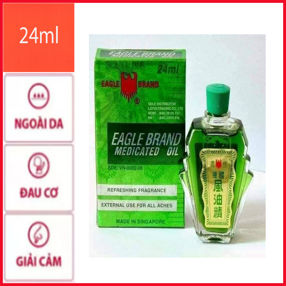 Dầu gió xanh con ó singapore eagle brand - chai 24ml