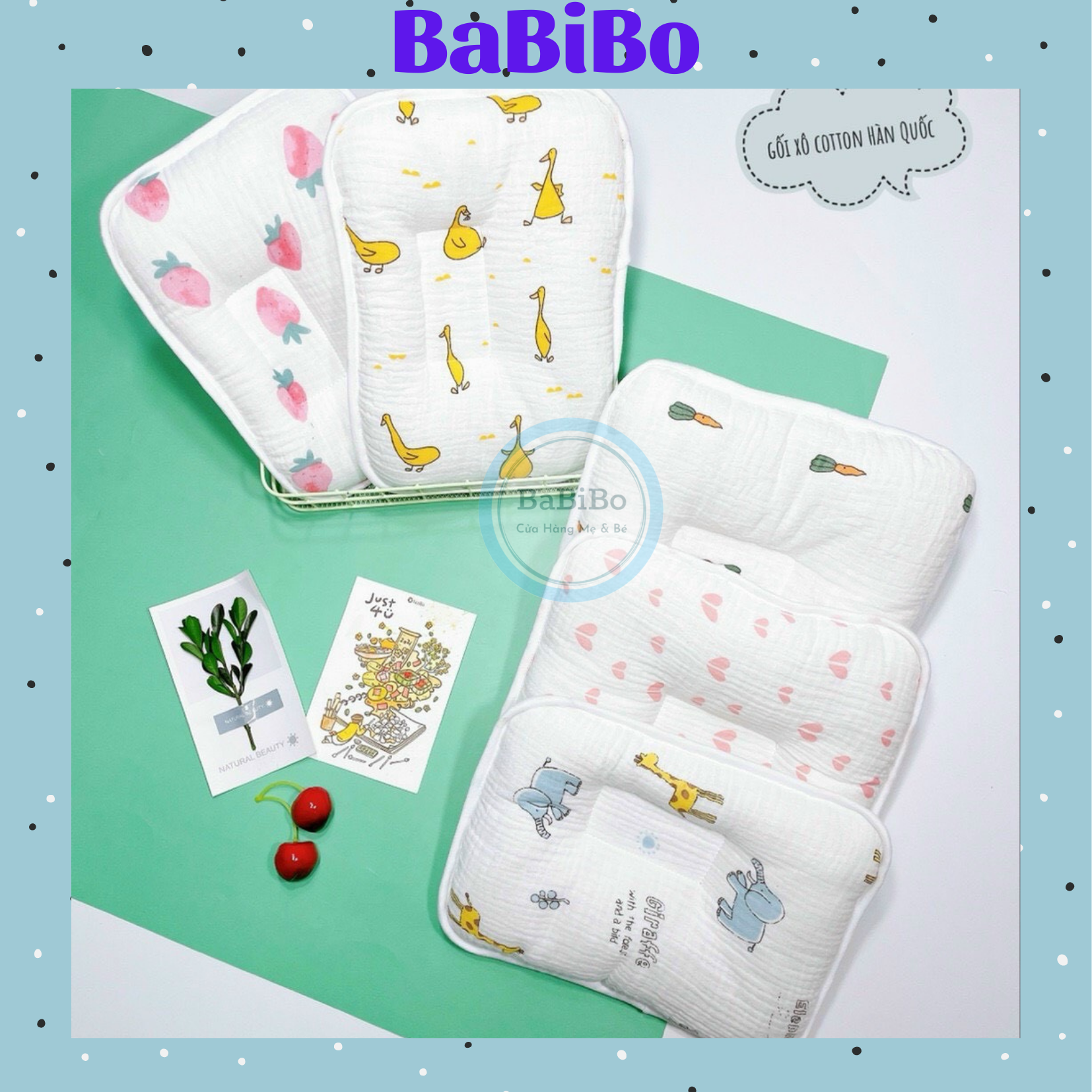 Gối xô chống méo đầu cho bé, gối lõm chống bẹp đầu - babibo