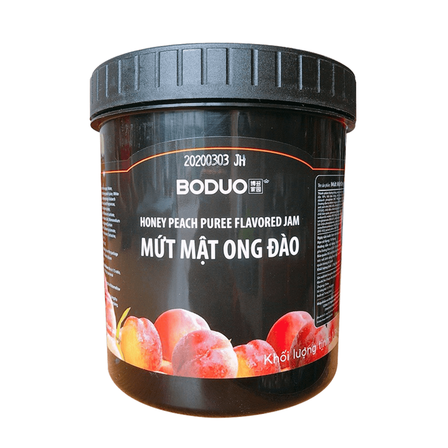 Mứt Sốt Đào Hồng Mật Ong Boduo 1,3kg trà hoa quả đào cam sả