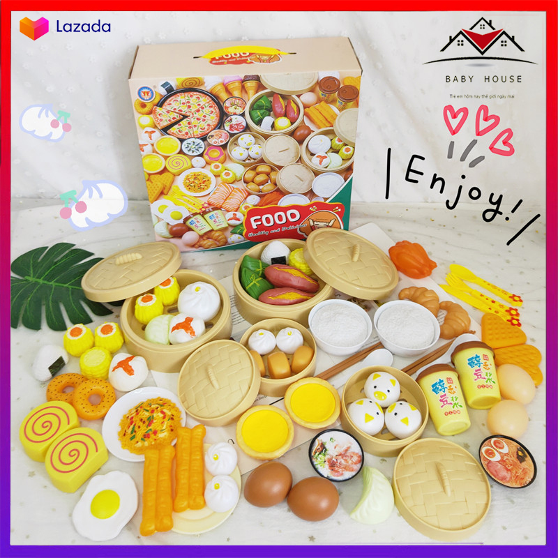 Đồ chơi nấu ăn cho bé CÓ BÁNH PIZZA và cả bánh bao, giúp bé vừa chơi vừa phát triển tư duy, Đồ chơi trẻ em, đồ chơi nhà bếp