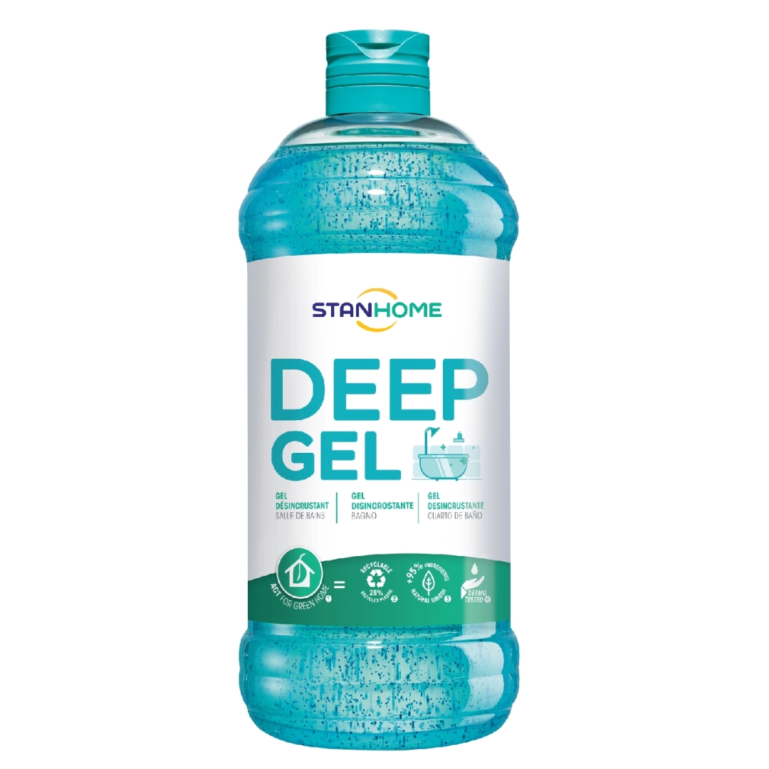 Tẩy cặn canxi nhà tắm Stanhome Deep Gel làm sạch vòi inox , vách kính, bồn sứ, gạch men an toàn, không làm hư bề mặt dạng gel 750ML