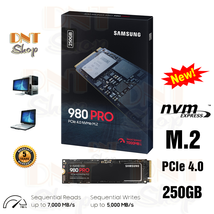 Ổ cứng SSD Samsung 980 PRO PCIe Gen 4.0 x4 NVMe V-NAND M.2 2280 250GB (MZ-V8P250B)