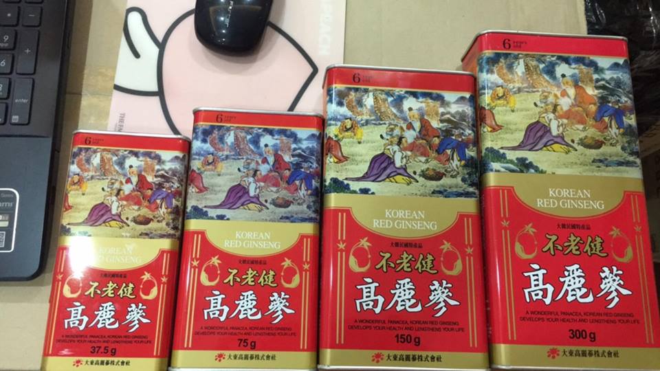 Hồng sâm củ khô Hàn Quốc Deadong nội địa 6 tuổi 300g