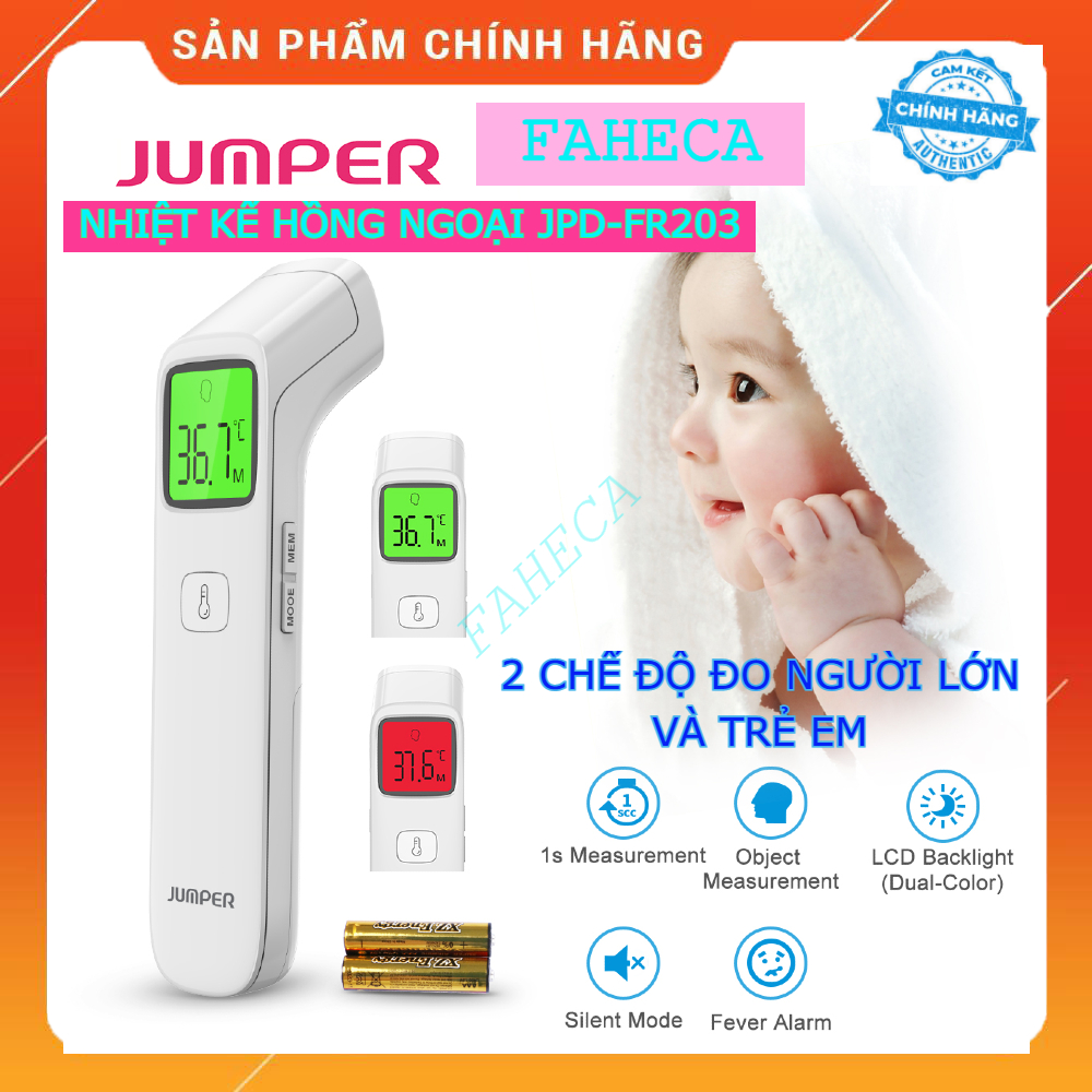Nhiệt kế hồng ngoại Jumper JPD-FR203 2 chế độ cho người lớn và trẻ em