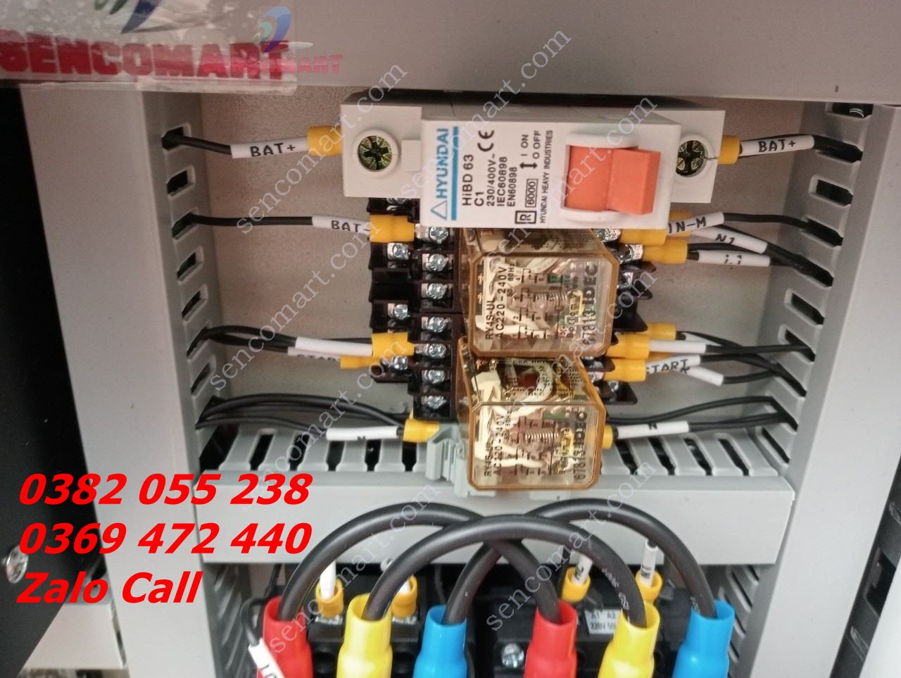 Tủ ATS tự động chuyển đổi nguồn điện, lắp cho máy phát điện, với nguồn điện loại 1 pha, 3 pha