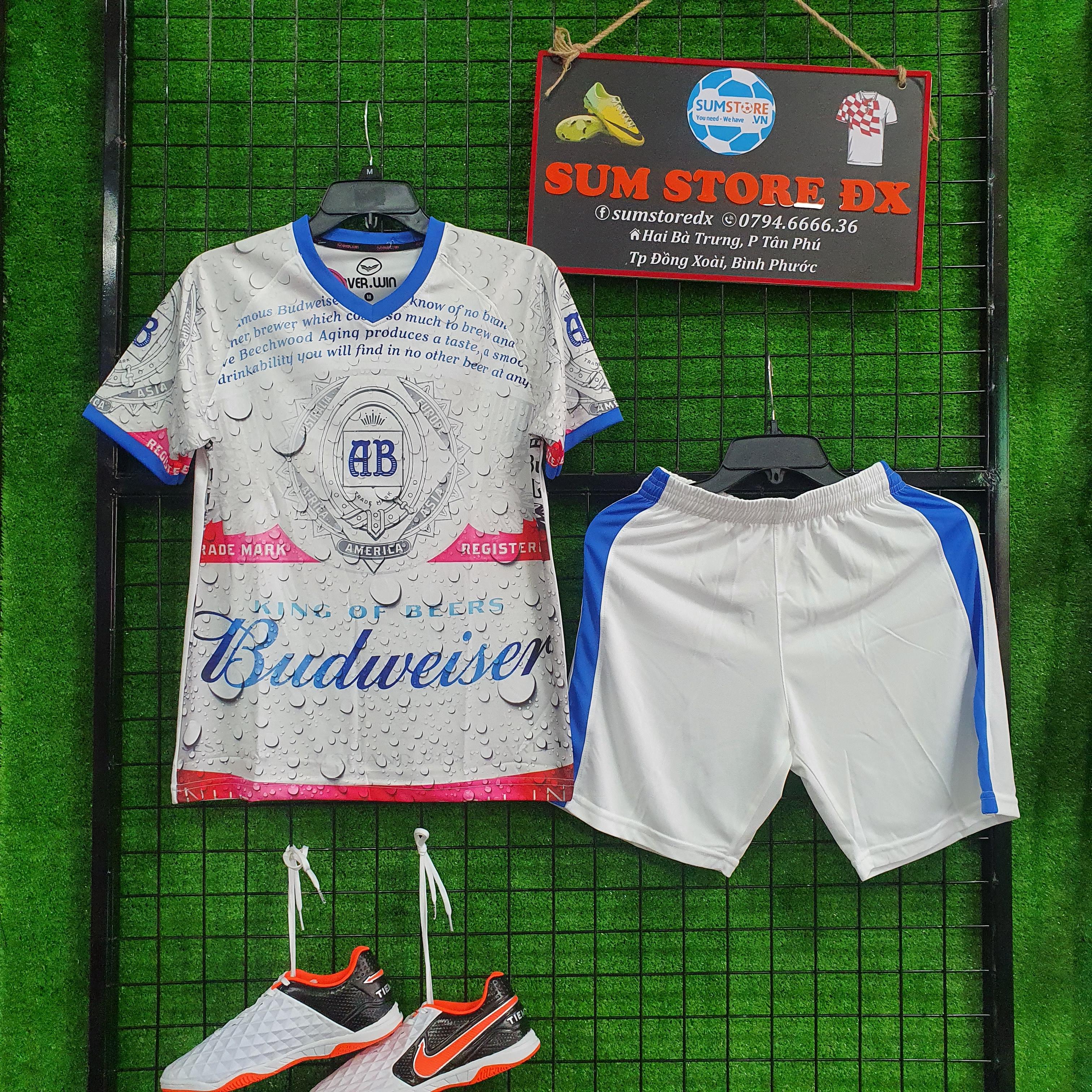 Đồ Đá Banh Mẫu Bia Mới Lạ, Cực Chất  Bia Budweiser– Đồ Thể Thao Mẫu Mới, Vải Thun Mè Cao Cấp