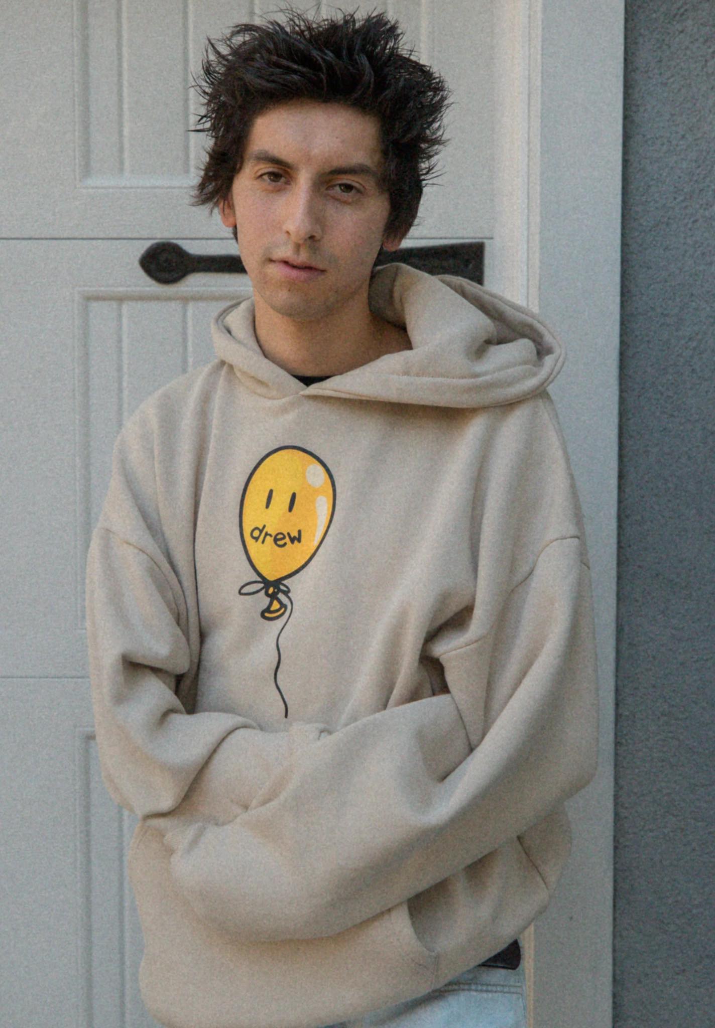 Áo nỉ hoodie mũ Drew bóng bay , áo nỉ mũ dáng rộng nam nữ unisex , Cocmer_vn