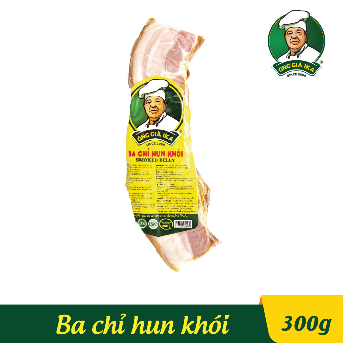 ( Chỉ giao Q. Hoàng Mai - Hà Nội ) Ba chỉ hun khói 300g Ông già Ika - Giao nhanh