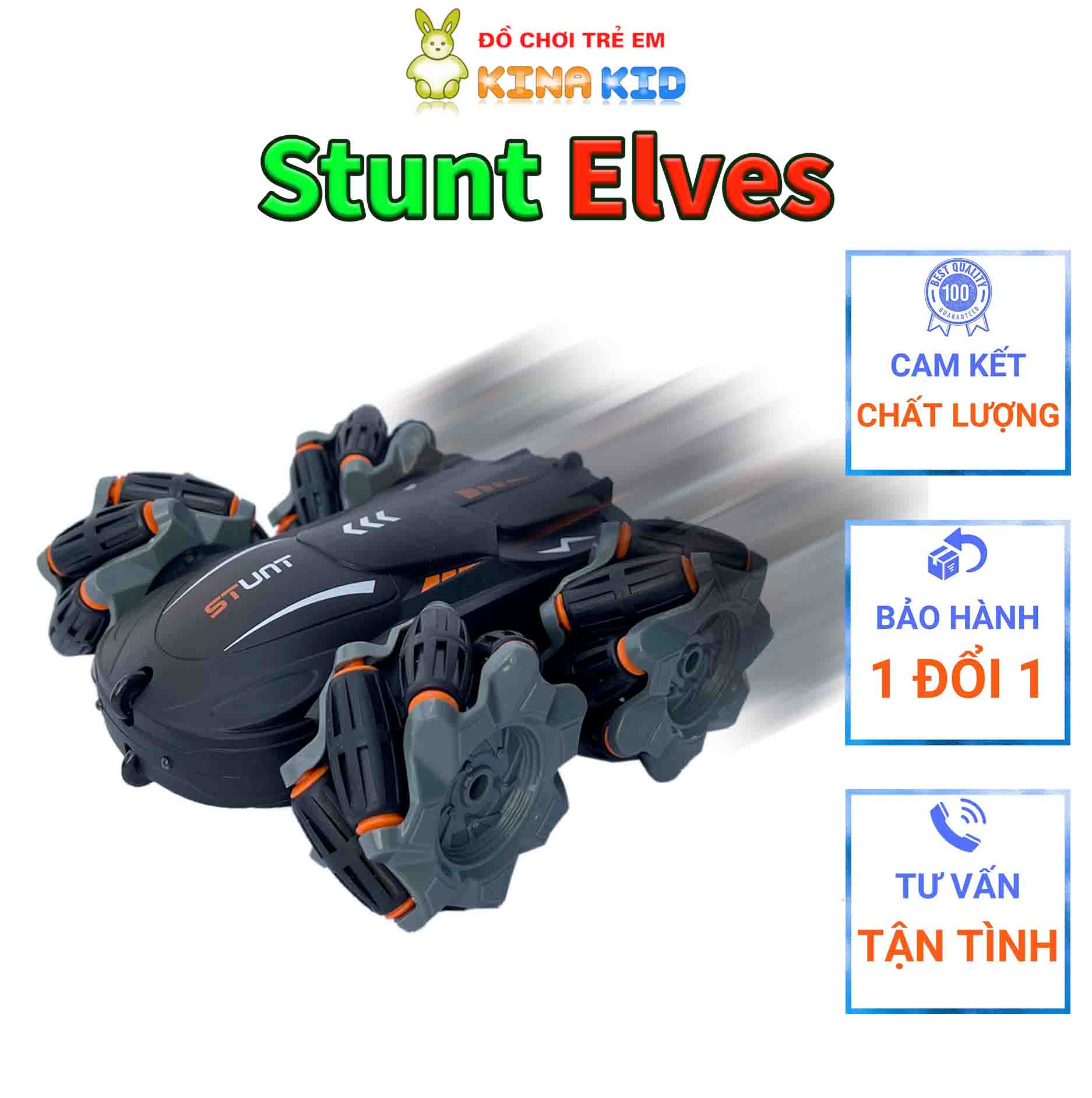 [HCM]Xe điều khiển địa hình xoay 360 độ Stunt Elves sử dụng pin sạc cổng USB