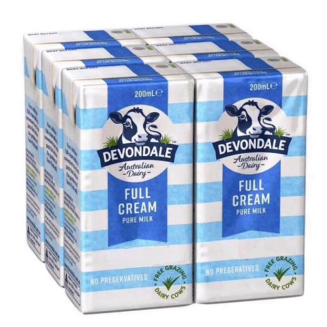 LỐC 6 HỘP SỮA TƯƠI NGUYÊN KEM DEVONDALE FULL CREAM 200ML/ SỮA ÚC HOT SALE