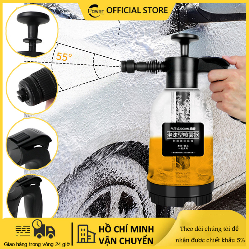 COD Bình xịt bọt tuyết, bình xịt bọt tuyết cầm tay bình bọt tuyết rửa xe tiện lợi dung tích 2L - Bình tạo bọt tuyết rửa xe, bình xịt tạo bọt rửa xe đa năng tưới cây, khử khuẩn