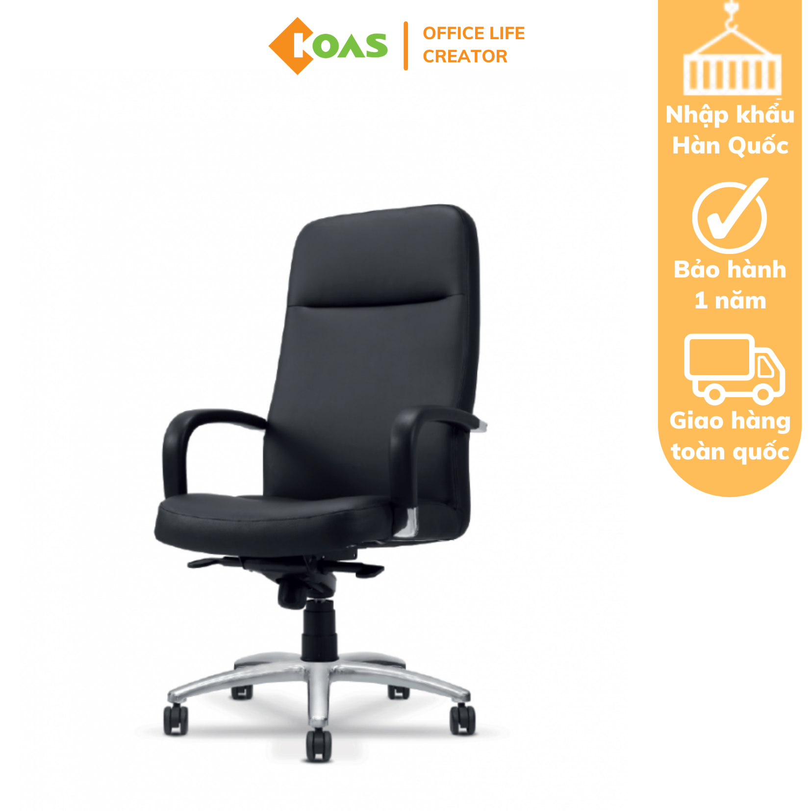 GHẾ LÃNH ĐẠO BỌC DA CAO CẤP NHẬP KHẨU HÀN QUỐC (Made in Korea) A1 series - ACH0100KAA