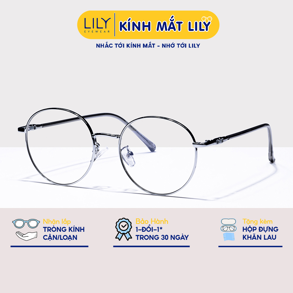 Kính Gọng Kim Loại Lilyeyewear Mắt Tròn Nobita Giả Cận Phụ Kiện Thời Trang 29281