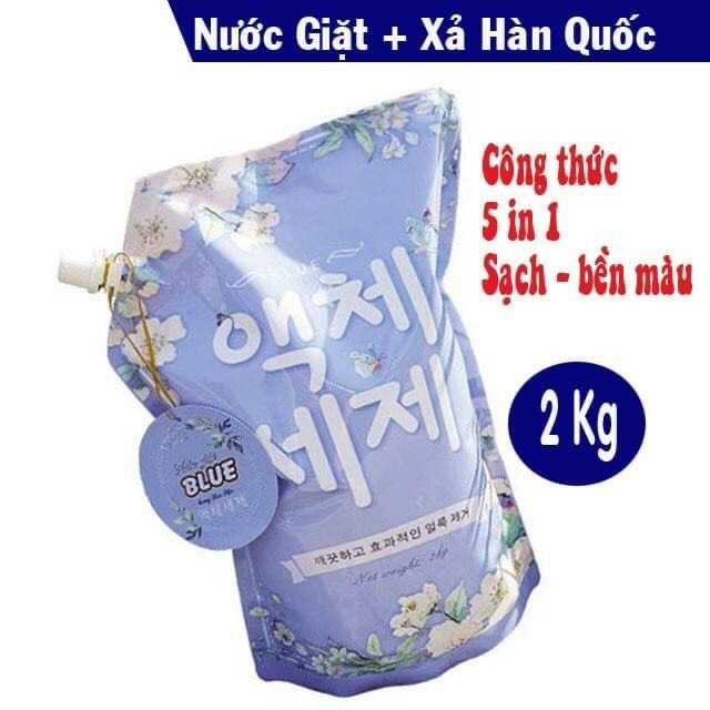 [HÀNG BÁN CHẠY - GIÁ TỐT] NƯỚC GIẶT BLUE DẠNG TÚI HƯƠNG THẢO MỘC HÀN QUỐC - 1 TÚI 2KG