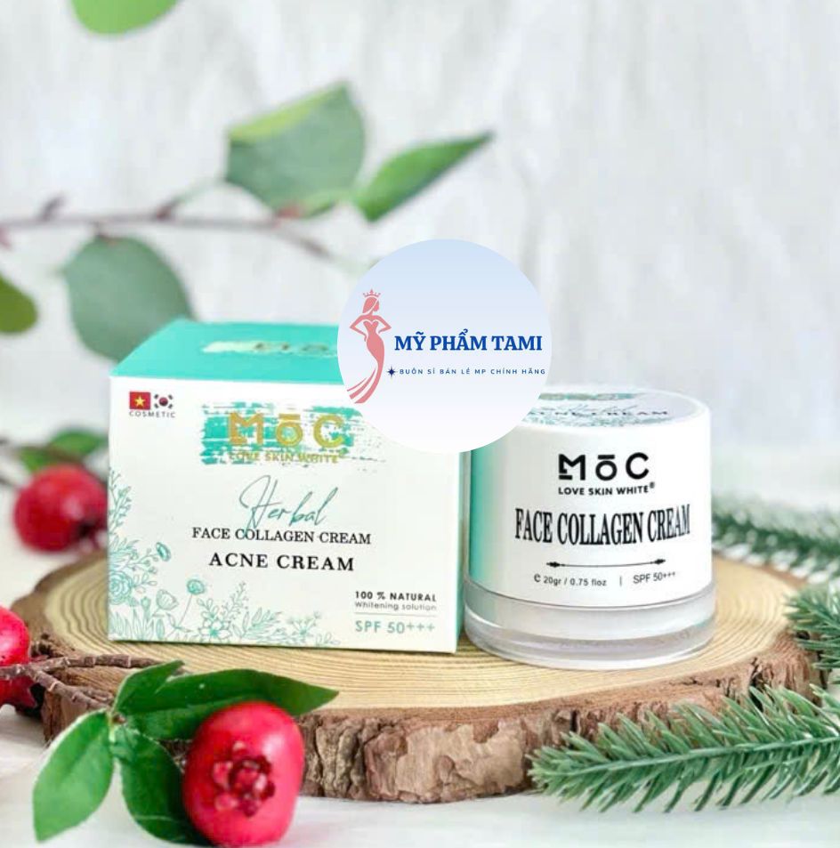 Kem Mụn MOC Love Skin White Hỗ Trợ Giảm Thâm Mụn, Lành Sẹo & Dưỡng Trắng Collagen 20g