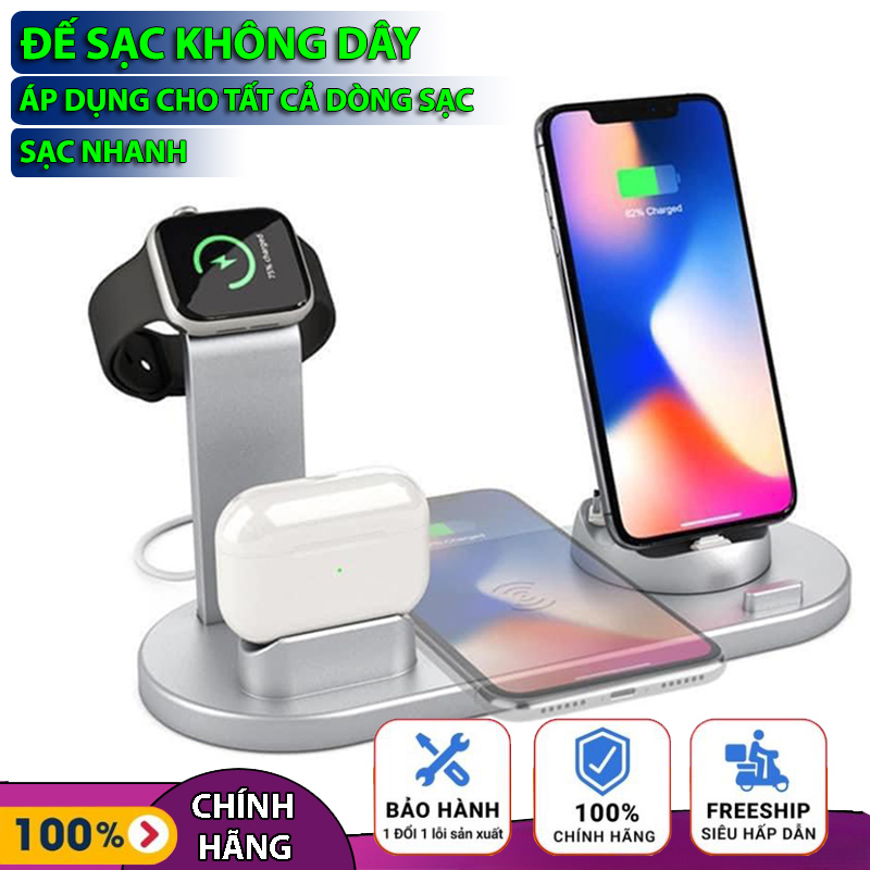 Đế sạc không dây, Sạc không dây 3 trong 1, Sạc nhanh điện thoại đồng hồ thông minh tai nghe bluetooth, Sạc đa năng, Bộ sạc điện thoại, Đế sạc điện thoại, sạc nhanh, cục sạc điện thoại