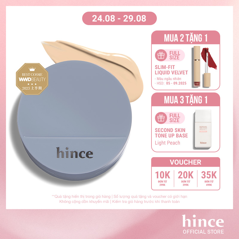 Phấn nước hince Second Skin Mesh & Matte Cushion 12G