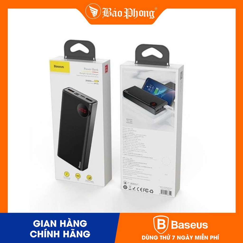 Pin dự phòng baseus 20000 mah bright moon pd3.0 fast charger ppall-my01