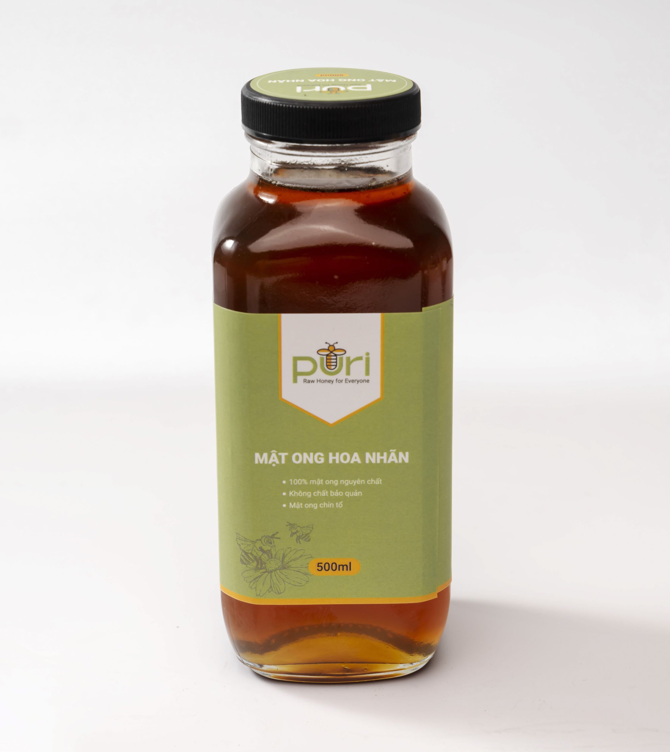 Mật ong hoa nhãn nguyên chất puri 500ml