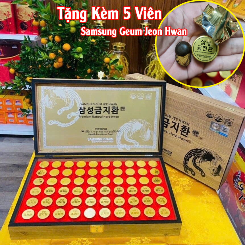 [ Chính hãng ] Samsung Gum Jee hwan - An Cung Ngưu Hoàng Bổ Não Hộp Gỗ 60 Viên