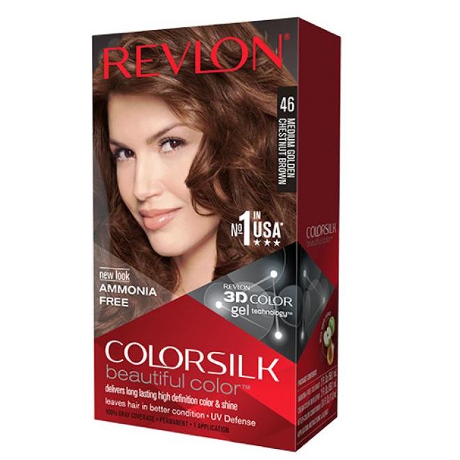 Thuốc nhuộm Revlon Color Silk Beautiful 3D Color số 46 nâu hạt dẻ