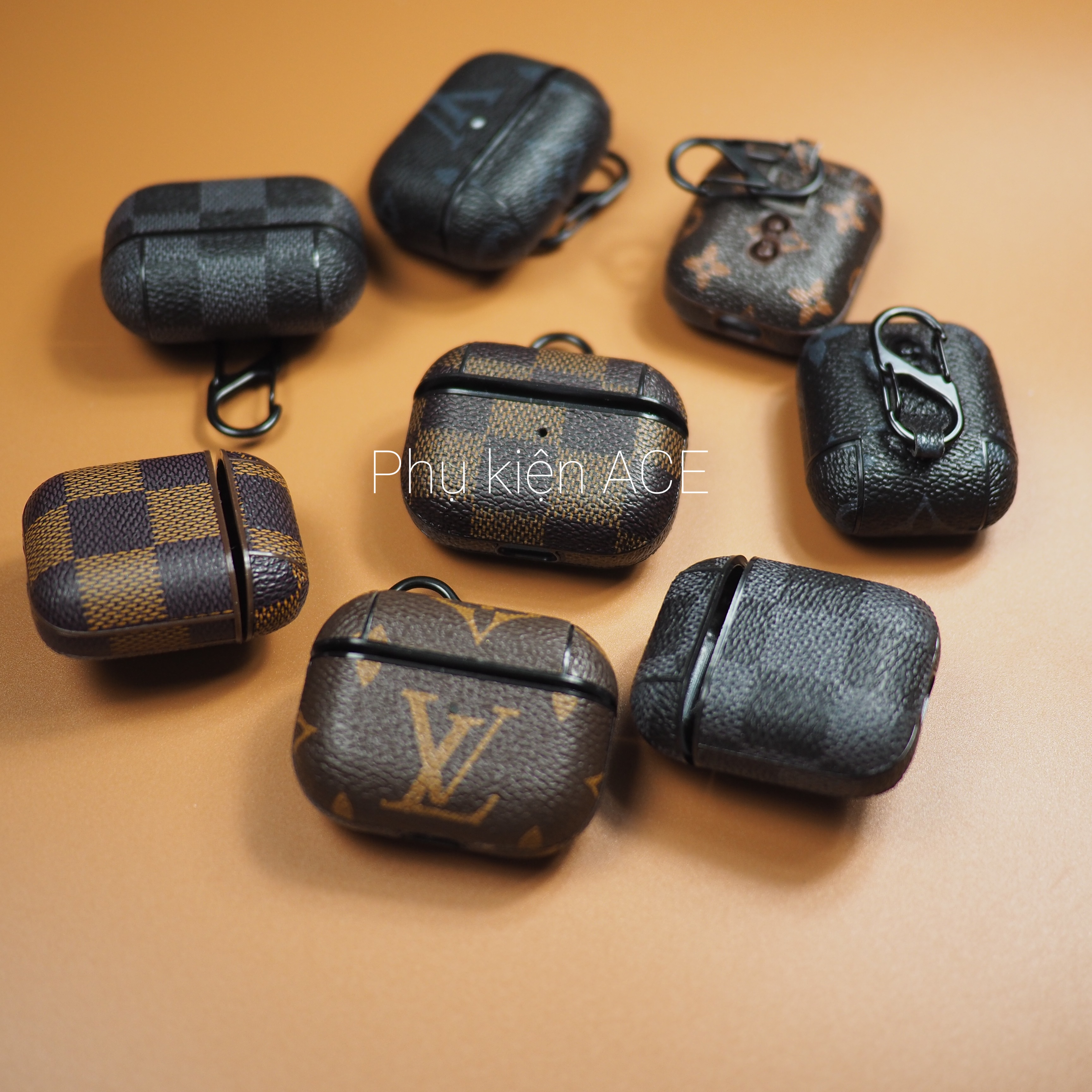 Ốp da lv airpods 1 2 3 airpods pro airpods pro 2 , hộp đựng tai nghe airpods bằng da lv