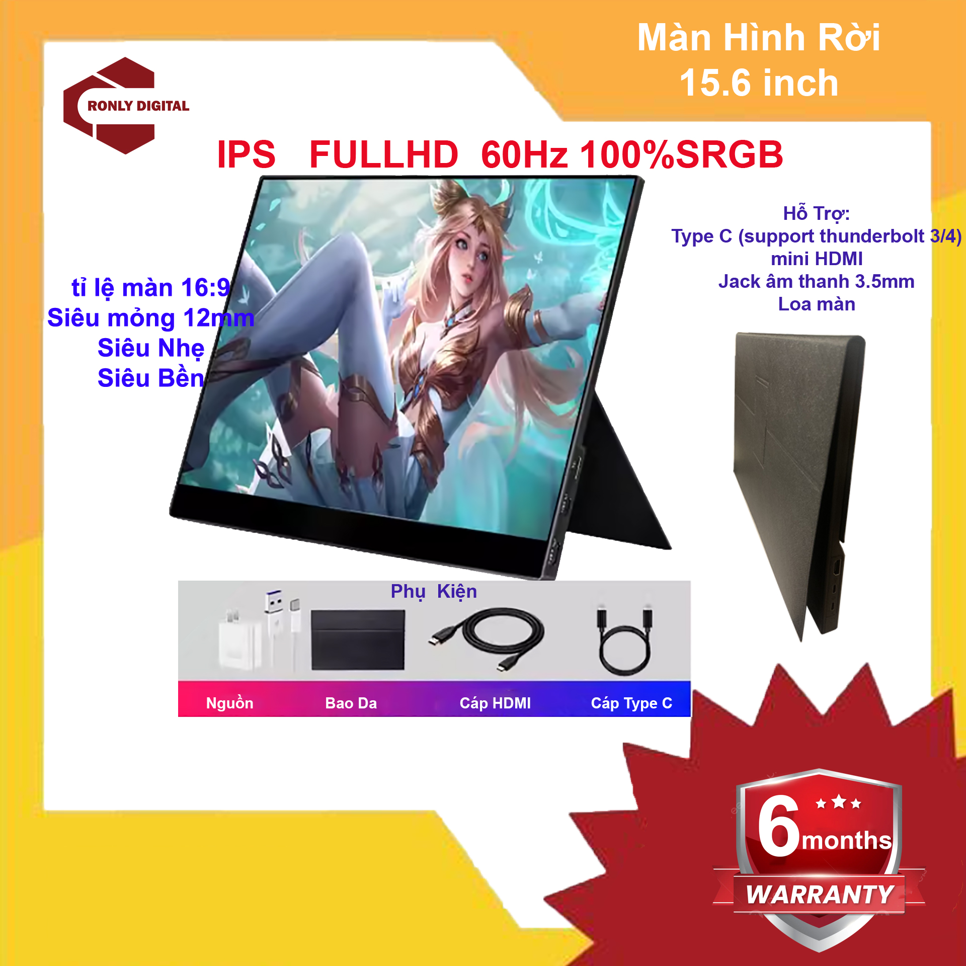 Màn hình 15.6 inch 100%srgb, màn hình di động 15.6 inch 100%srgb, full hd, kết nối hdmi, hdr mới 100%, man hinh di dong 15 inch, màn hình mở rộng 15.6 inch, màn hình di động 15,6 inch, màn hình vi tính di động, extend screen 15.6 inch