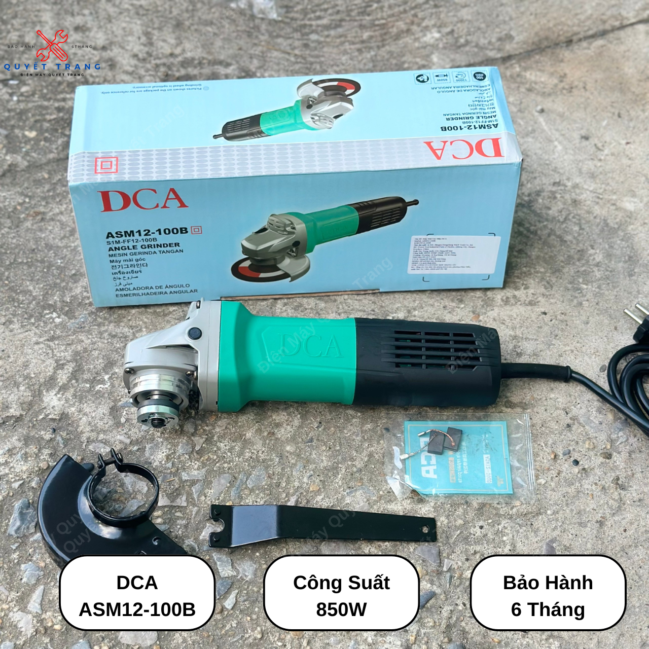Máy mài cắt góc dca asm 12-100 công suất 850w chuẩn đồng chính hãng dca