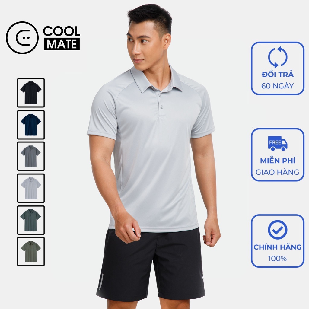 Áo Polo thể thao nam Active V2 thoáng khí nhanh khô thương hiệu Coolmate