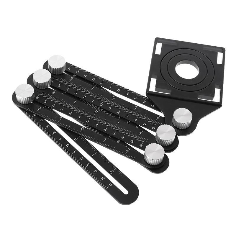 (HÀNG HÓT)Thước Đo Định Vị Cắt Gạch, Thước Đo Chính Xác Lỗ Khoan - Điều Chỉnh Đa Góc Thước Gập 6 Đoạn ( hàng đẹp giá rẻ )